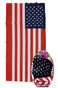 PACK OF 12 CLASSIC AMERICAN FLAG TUBE FACE MASK