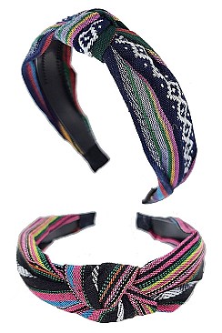 Pack of 12 Assorted Color TRIBAL Print Headband