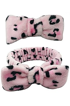 PACK OF 12 ASSORTED COLOR STYLISH LEOPARD PRINT SHOWER HEADWRAP
