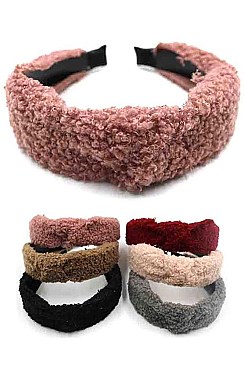 PACK OF 12 ASSORTED COLOR FASHION KNOTTED HEADBAND