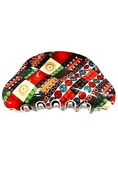 Pack of 12 Unique Assorted Aztec Print Hair Claw Clip