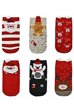 PACK OF 12 TRENDY CHRISTMAS THEME SOCKS