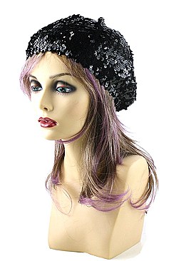 Fashion Ladies Sequin Knitted Beret FM-CHT2709