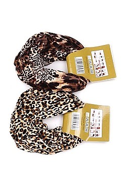 PACK OF 12 FASHION 2 IN 1 LEOPARD SCARF AND NECK GAITER