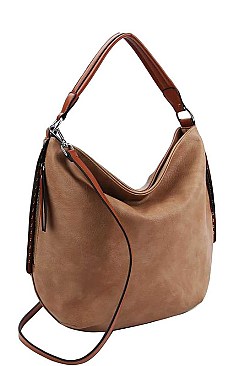 STYLISH TEXTURED PU LEATHER MODERN HOBO BAG JYCJF-081