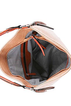 STYLISH TEXTURED PU LEATHER MODERN HOBO BAG JYCJF-081