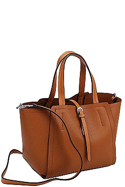 2 IN 1SATCHEL WITH LEOPARD PRINT INSIDE BAG