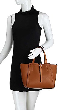 2 IN 1SATCHEL WITH LEOPARD PRINT INSIDE BAG