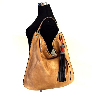 Large Size Tassel Accent Hobo