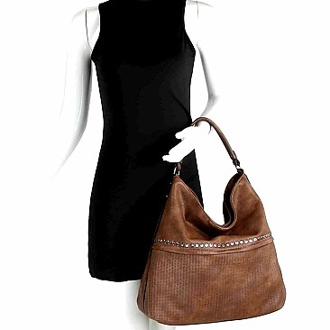 Stud Accent Perforated Rustic 2-Way Hobo MH-CJF063