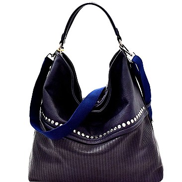 Stud Accent Perforated Rustic 2-Way Hobo MH-CJF063