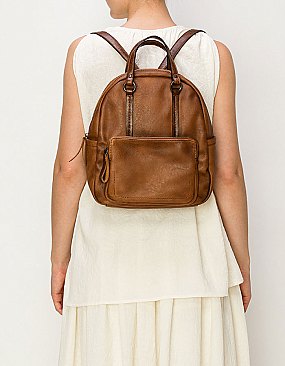 2-Tone Top Handle Backpack