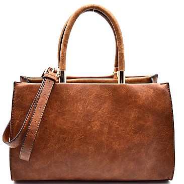 CJQ016-LP Rectangular 2 Tone Satchel