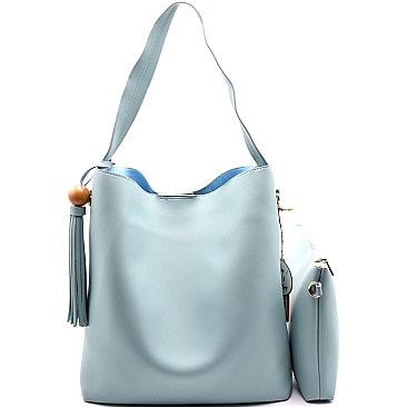 CJQ020-LP Tassel Accent 2 in 1 Hobo