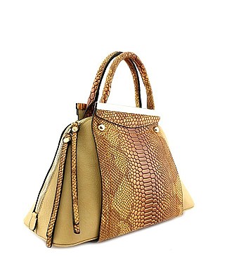 Designer Snake Print Boutique Satchel Bag