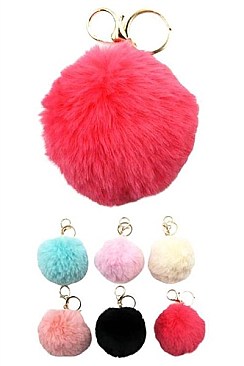 POM POM KEYCHAIN - Pack of 6 Pcs