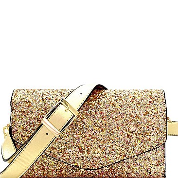 Multi-colored Glitter 2 Way Fanny Pack Cross Body  MH-CL0157