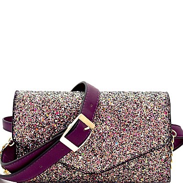 Multi-colored Glitter 2 Way Fanny Pack Cross Body  MH-CL0157