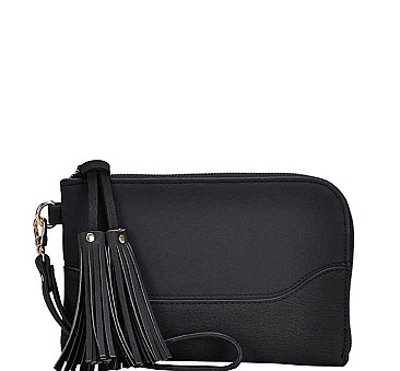 CHIC DOUBLE TASSEL CLUTCH WITH WRISTLET JYCLA-2969