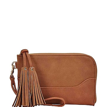 CHIC DOUBLE TASSEL CLUTCH WITH WRISTLET JYCLA-2969