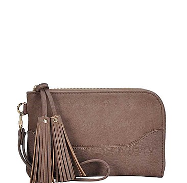 CHIC DOUBLE TASSEL CLUTCH WITH WRISTLET JYCLA-2969