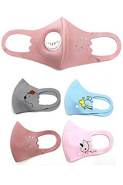 PACK OF 12 ADORABLE DUST PROOF KIDS RESPIRATOR MASK