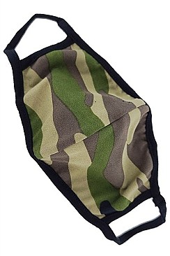 CAMO PRINT REUSABLE COTTON MASKS