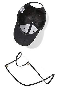 Detachable Face Shield Baseball Cap