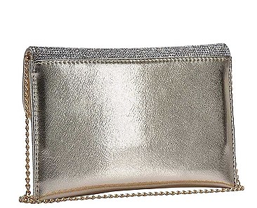 CHAINED MULTI RHINESTONE ENVELOPE PARTY CLUTCH