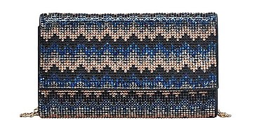 RHINESTONE MULTI TEXTURED SPARKLE CLUTCH