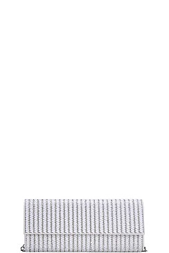 MODERN WOVEN PARTY CLUTCH WITH CHAIN