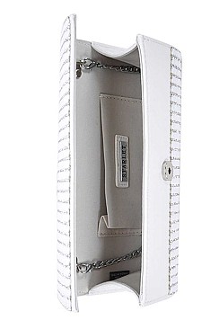 MODERN WOVEN PARTY CLUTCH WITH CHAIN