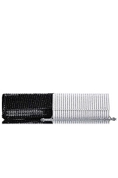 MODERN WOVEN PARTY CLUTCH WITH CHAIN