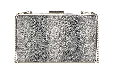 FANCY SNAKE SKIN DESIGN CROSSBODY CLUTCH