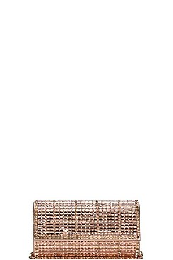 CUTE MIRROR MOSAIC PARTY CLUTCH WITH CHAIN