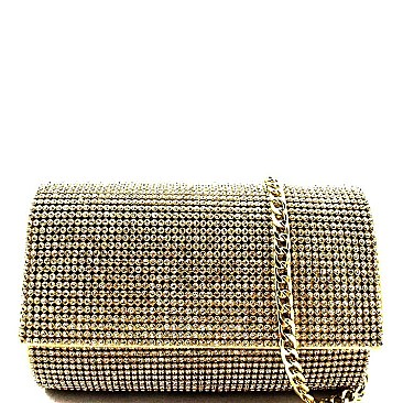 Rhinestone Embellished Med-length Clutch