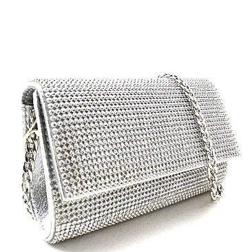 Rhinestone Embellished Med-length Clutch