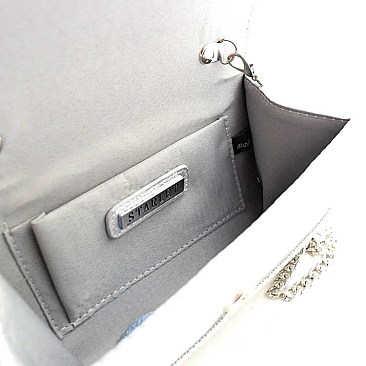 Rhinestone Embellished Med-length Clutch