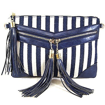 Canvas Stripe Cross Body ,CLS8817-YNM