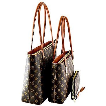 FASHION 3 IN 1 MONOGRAMMED TOTE SET