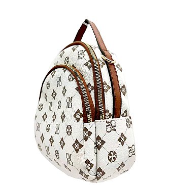 Monogrammed Convertible Backpack Satchel