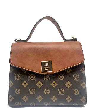 CM Monogram Twist Lock Flap Satchel