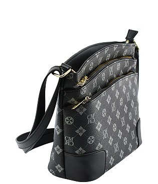 Monogram Multi-Compartment Pocket Crossbody Bag