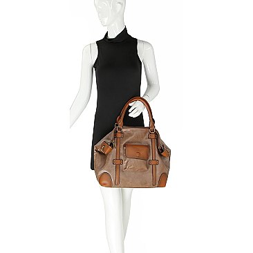 Fashion Colorblock Satchel