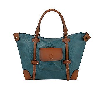 Fashion Colorblock Satchel