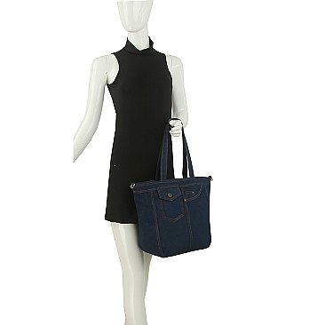 Fashion Denim Shopper Bag