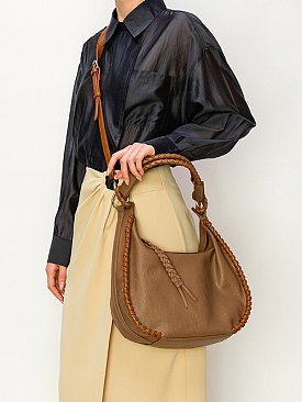 Fashion Whipstitch Shouler Bag Hobo