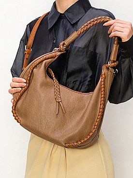 Fashion Whipstitch Shouler Bag Hobo