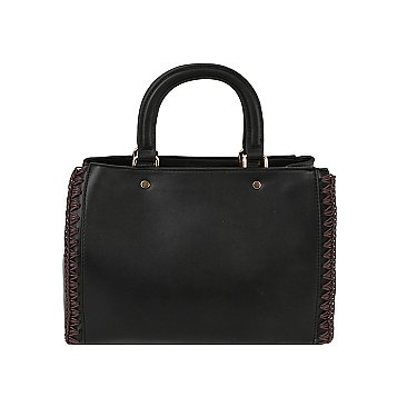 SOFT LEATHER SIDE STITCH DETAIL TOTE