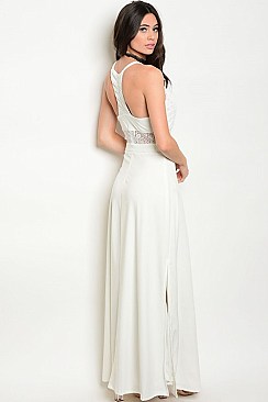 Sleeveless V-neck Mid Lace Maxi Dress - Pack of 6 Pieces